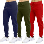 3-Pack Men's Slim Fit Fleece Jogger Sweatpants