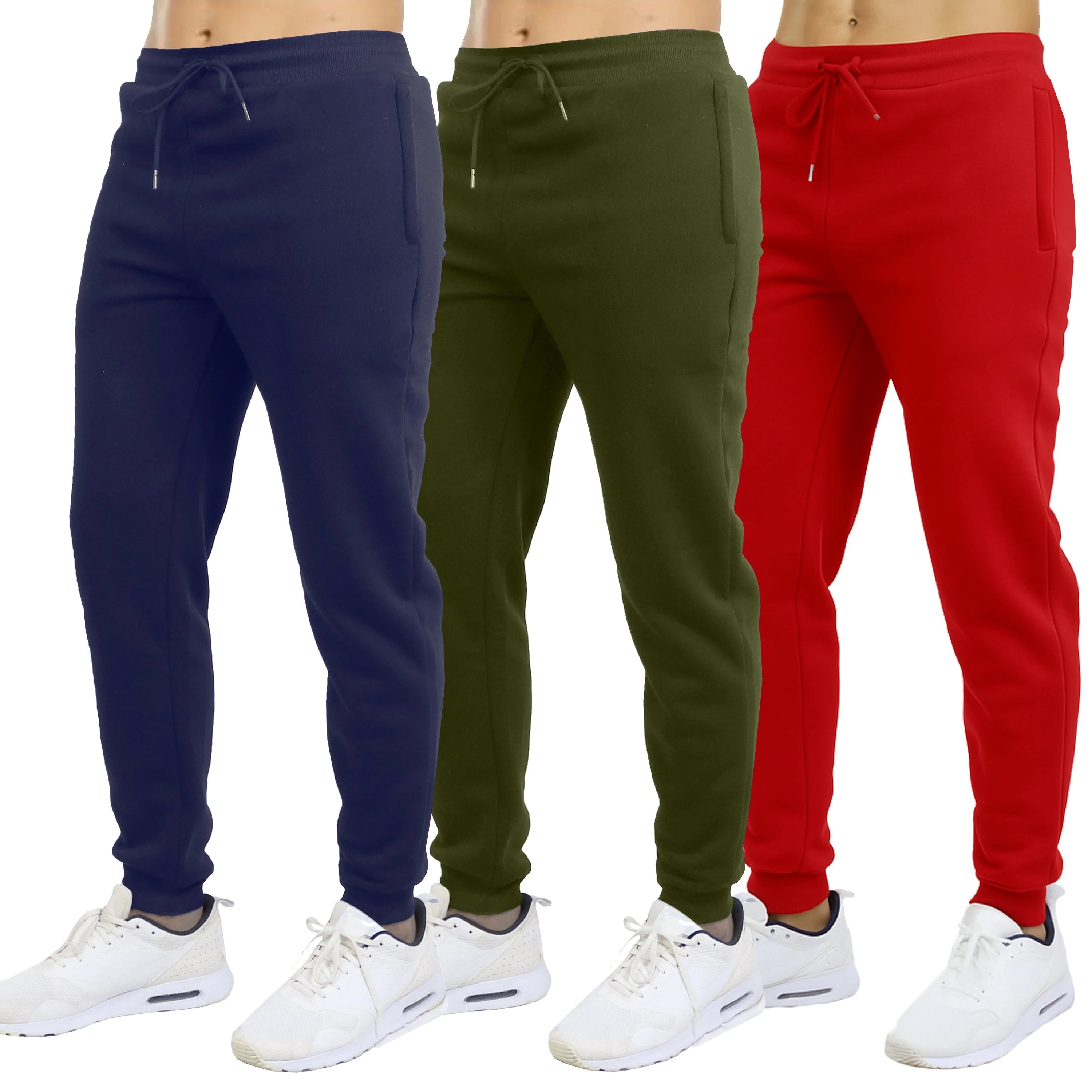 3-Pack Men's Slim Fit Fleece Jogger Sweatpants