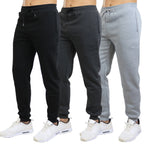 3-Pack Men's Slim Fit Fleece Jogger Sweatpants