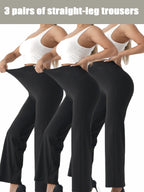 Wide-leg pants 3-pack