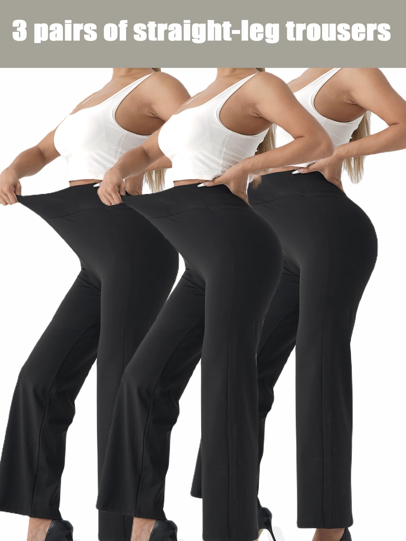Wide-leg pants 3-pack