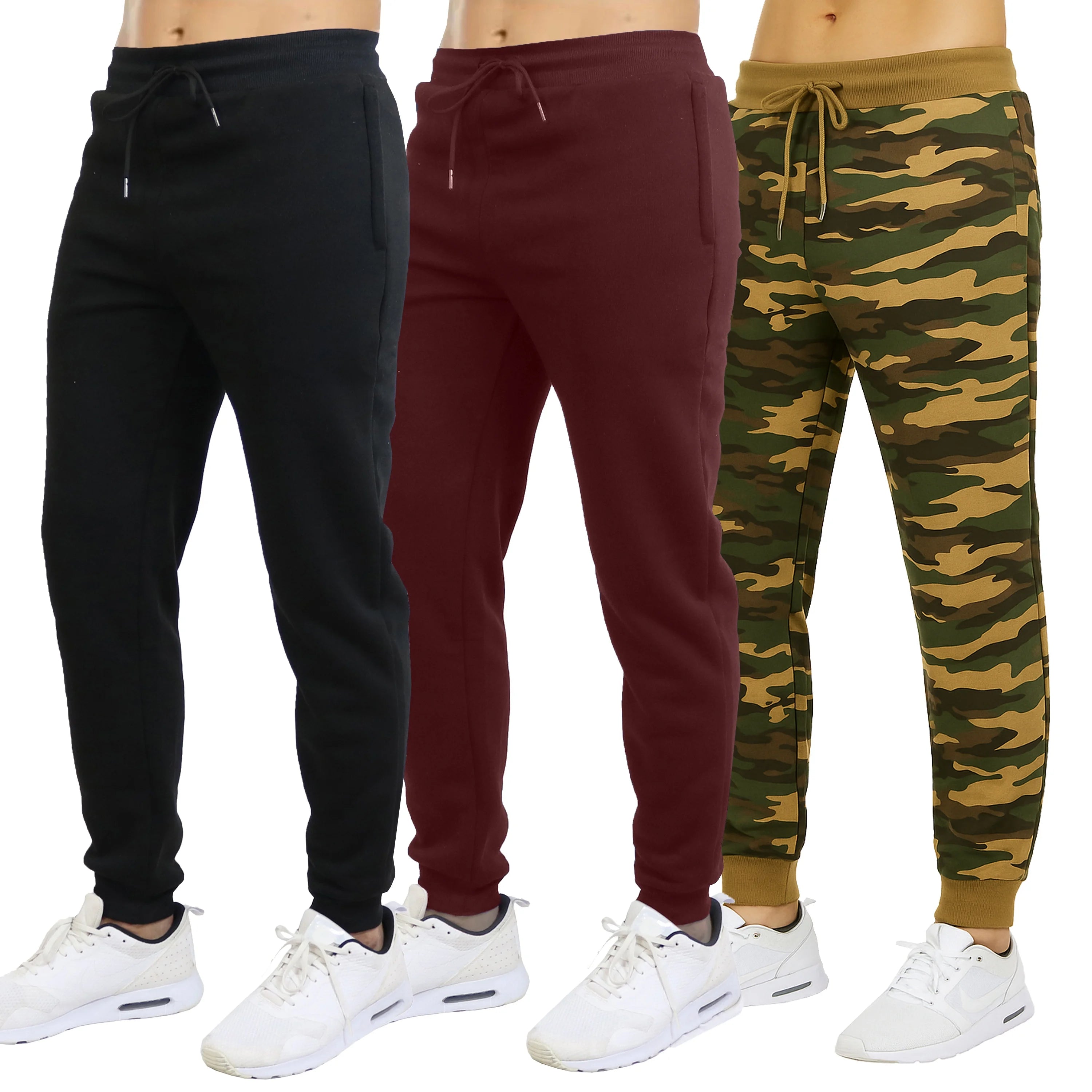 3-Pack Men's Slim Fit Fleece Jogger Sweatpants