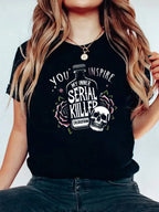 Skull Rose Graphic Tee