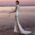 Lace Splicing Extra-long Dress