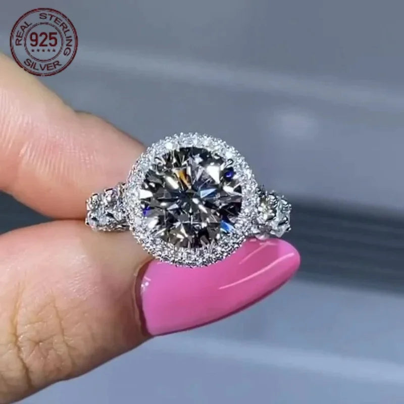 925 Silver Halo Ring