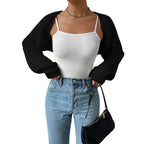 Open Front Cropped Cardigan