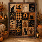 Halloween Woven Trick Or Treat Throw Blanket