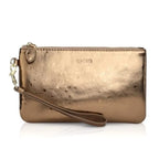 Genuine Leather Wristlet Clutch