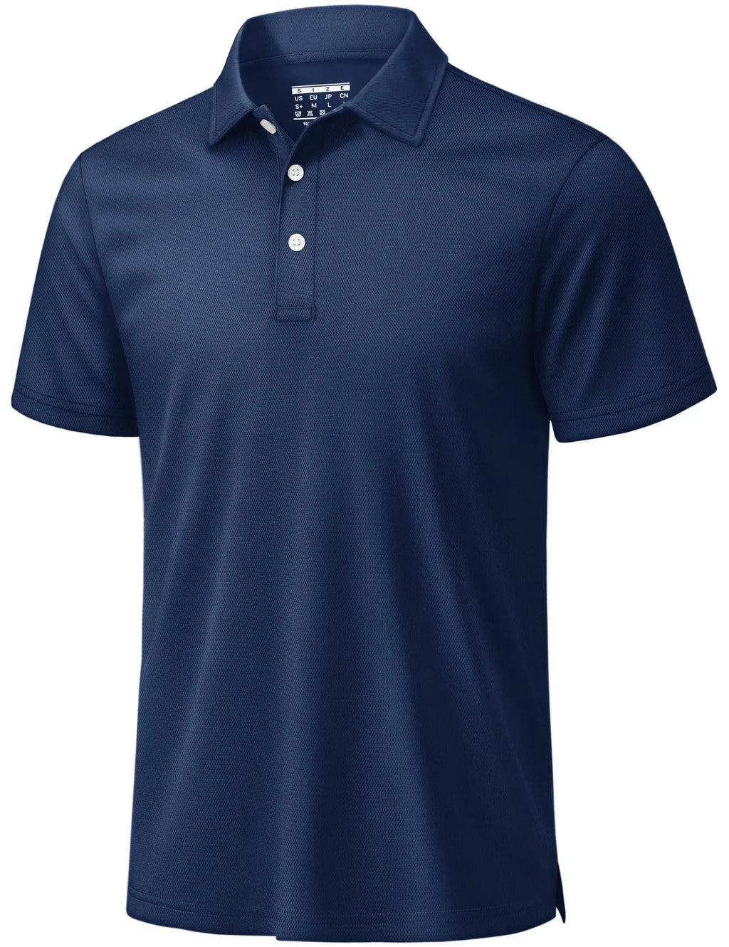 Men's 3 Buttons Polo Shirts Short Sleeve Quick Dry Golf Shirt Performance Polo with Collar Casual Work Athletic T-Shirt