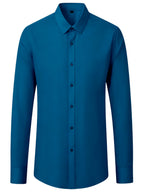 Solid Color Long Sleeve Slim Fit