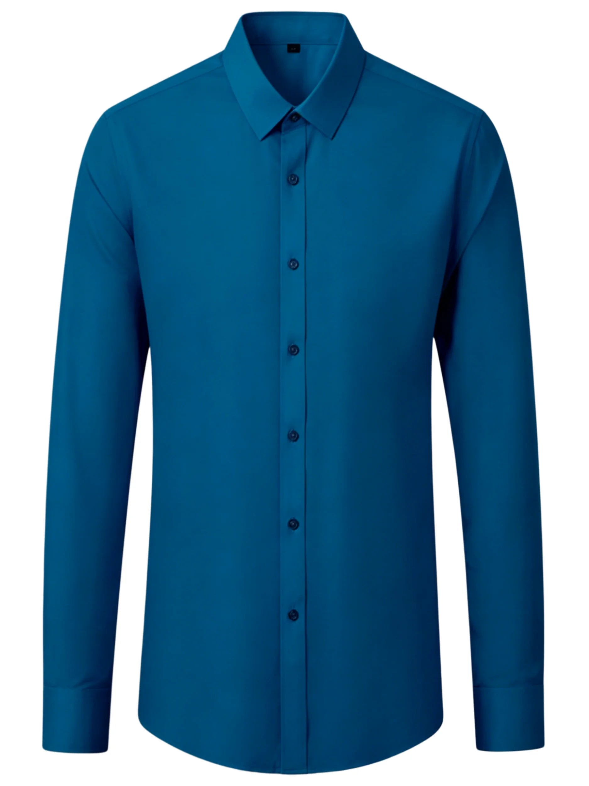 Solid Color Long Sleeve Slim Fit