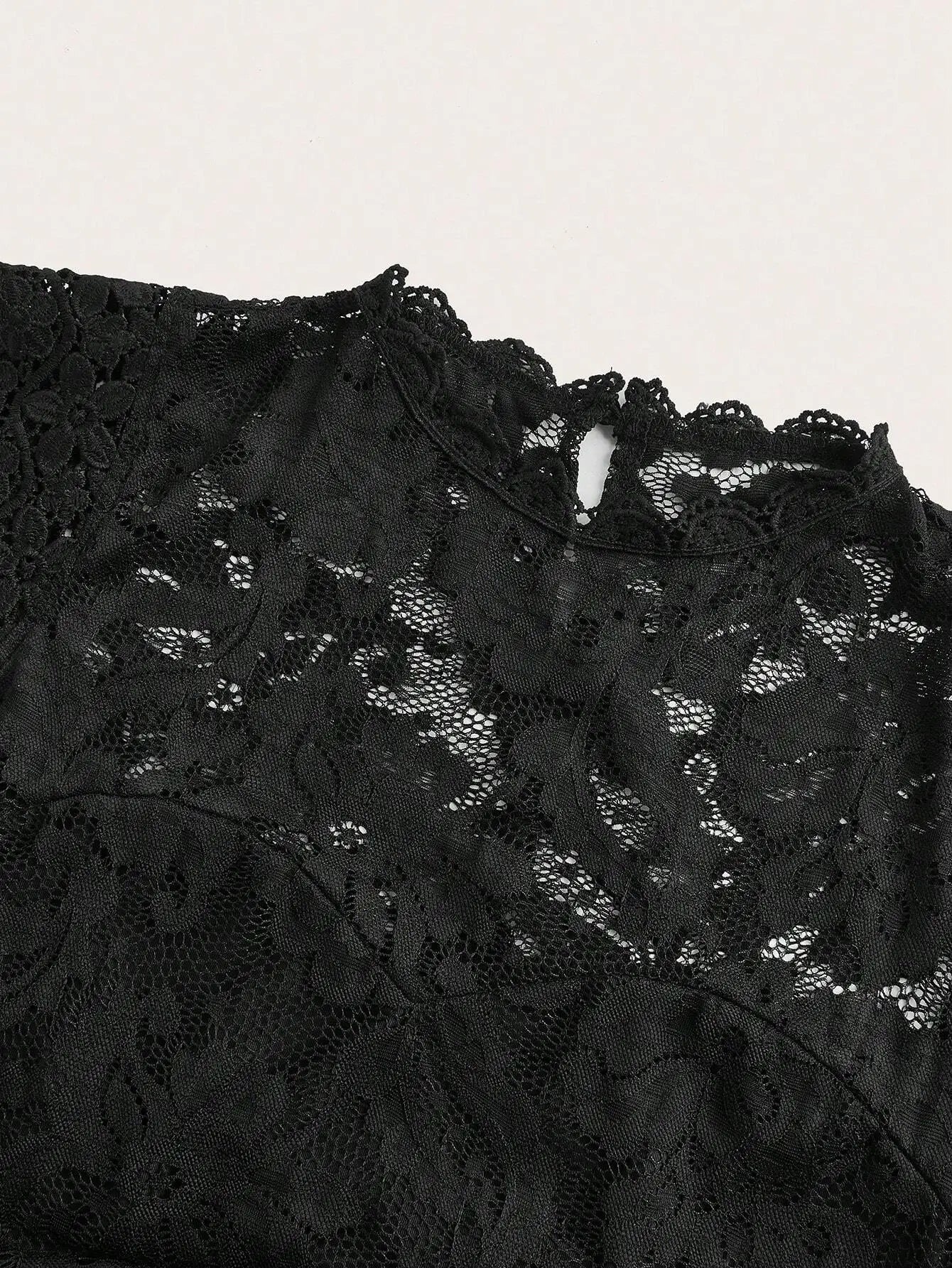 Elegant Floral Lace Sheath Dress With Cap Sleeves