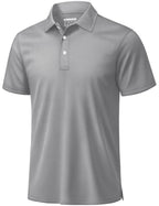 Men's 3 Buttons Polo Shirts Short Sleeve Quick Dry Golf Shirt Performance Polo with Collar Casual Work Athletic T-Shirt