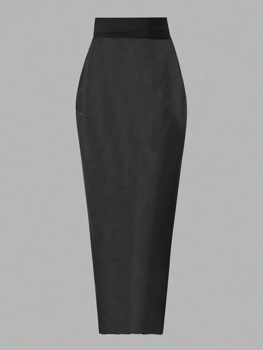 One Shoulder Swimsuit With Sheer Mesh Beach Skirt