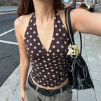 Polka Dot Halter Tank Top
