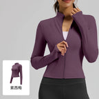 Zipper Long Sleeve Sports Jacket Women Fitness Yoga Shirt Gym Top Activewear Running Coats Push Up Workout Clothes Woman Jacket