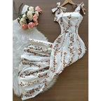 Long Off-Shoulder Backless Dress