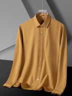 Solid Color Long Sleeve Slim Fit