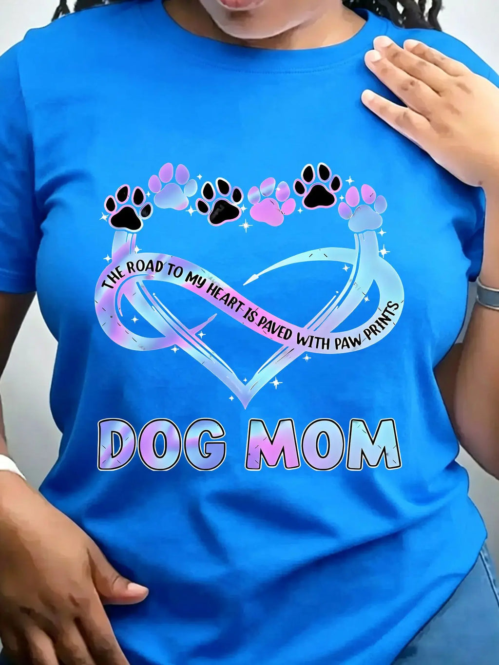 Dog Mom Paw Prints Heart