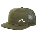 Unisex Mountain Embroidery Net Hat