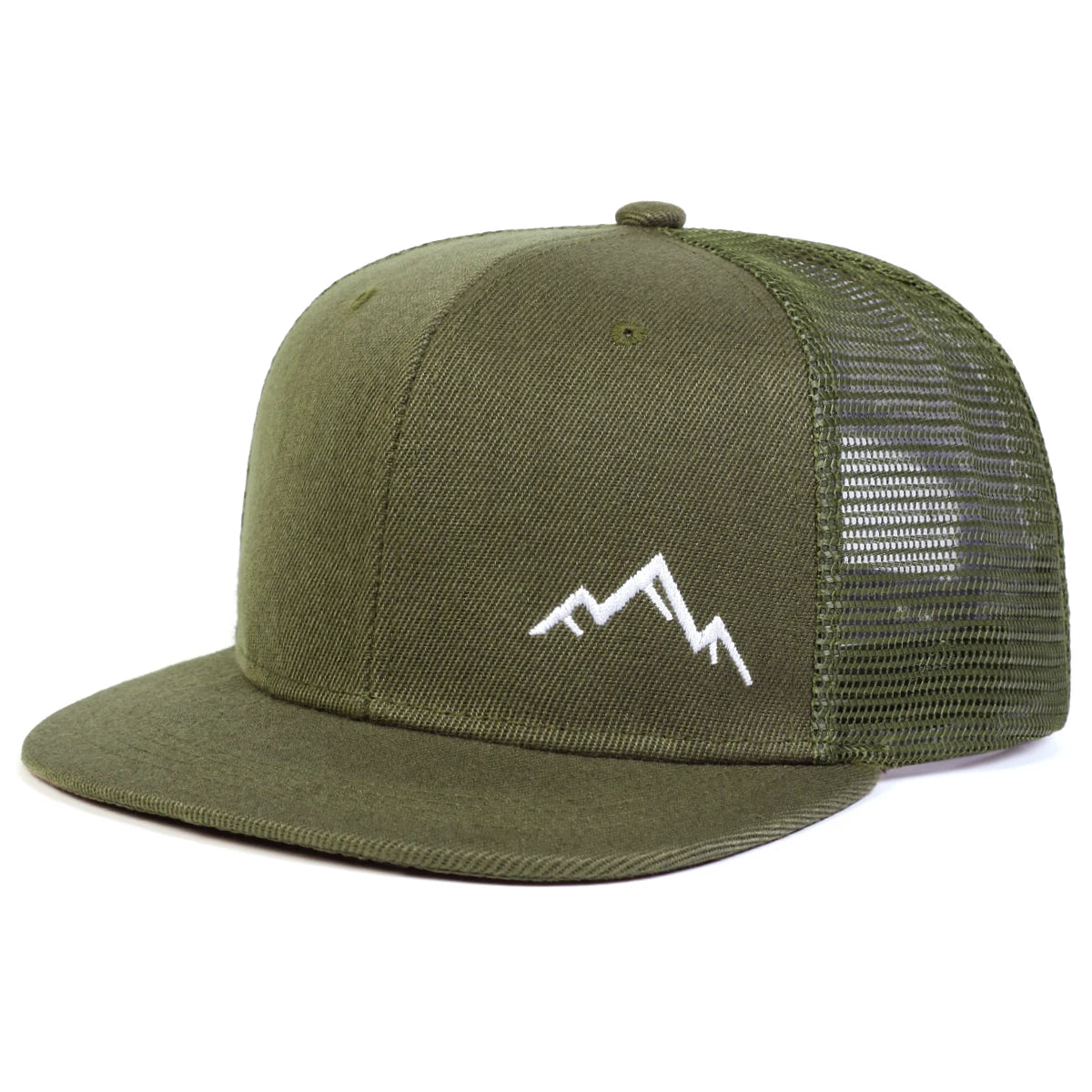 Unisex Mountain Embroidery Net Hat