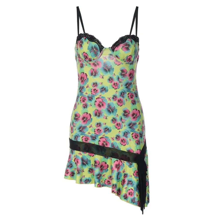Floral Mesh Lace Dress