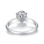 Moissanite Ring 925 Sterling Silver 18K Gold Plated