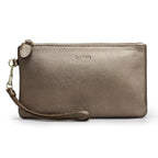 Genuine Leather Wristlet Clutch