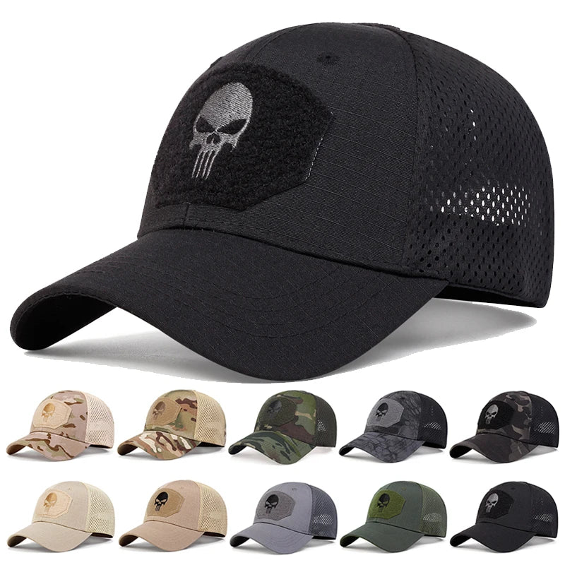 Unisex Skull Breathable Baseball Caps