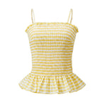 Smocked Spaghetti-Strap Tank Top