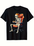 Retro Skeleton Video Game Graphic Tee
