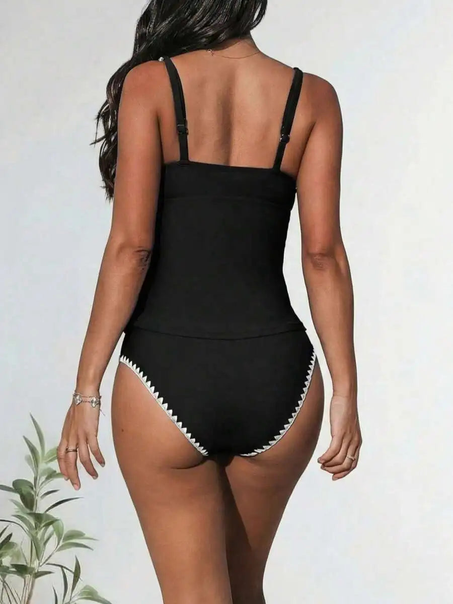 One-Piece Swimsuit Cami V Neck