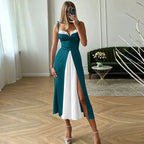 Spliced Suspender Dress