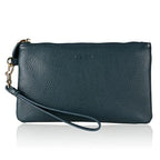 Genuine Leather Wristlet Clutch