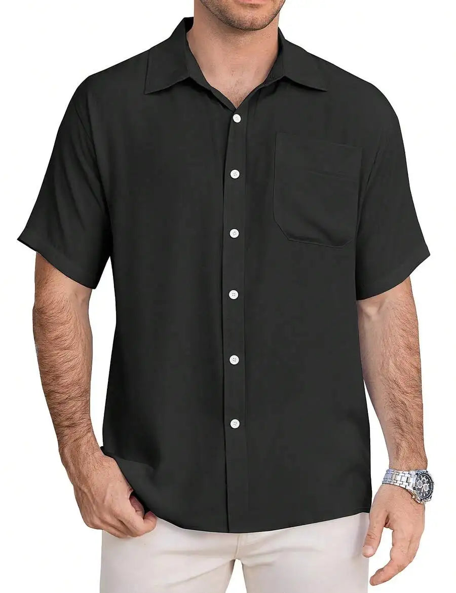Casual Short Sleeve Button Down Shirt
