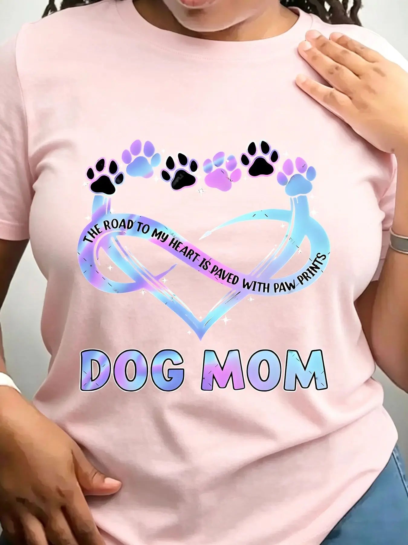 Dog Mom Paw Prints Heart