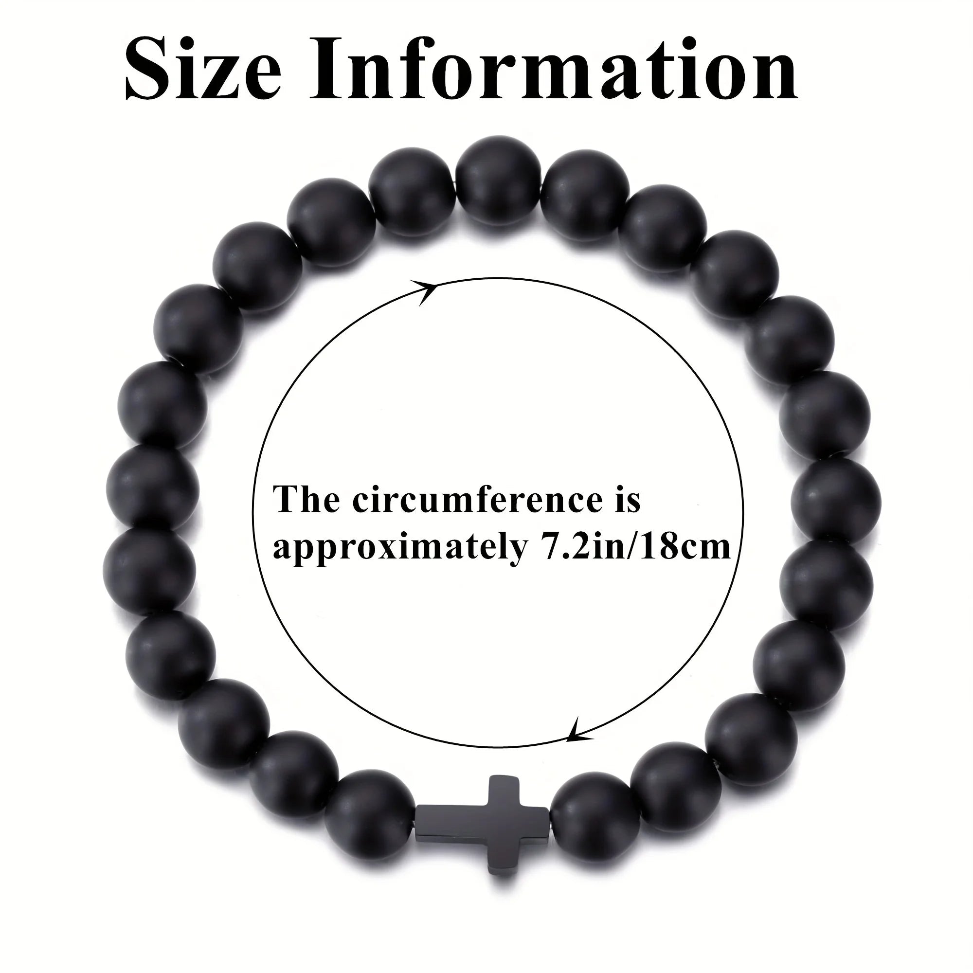 Men's Natural Stone Prayer Bracelet