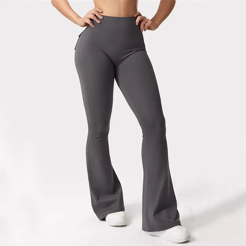 Yoga Tummy-Control Wide-Leg Leggings