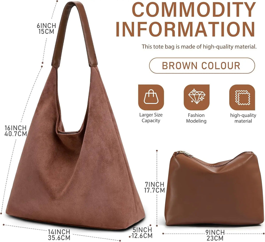 Suede Tote Bag