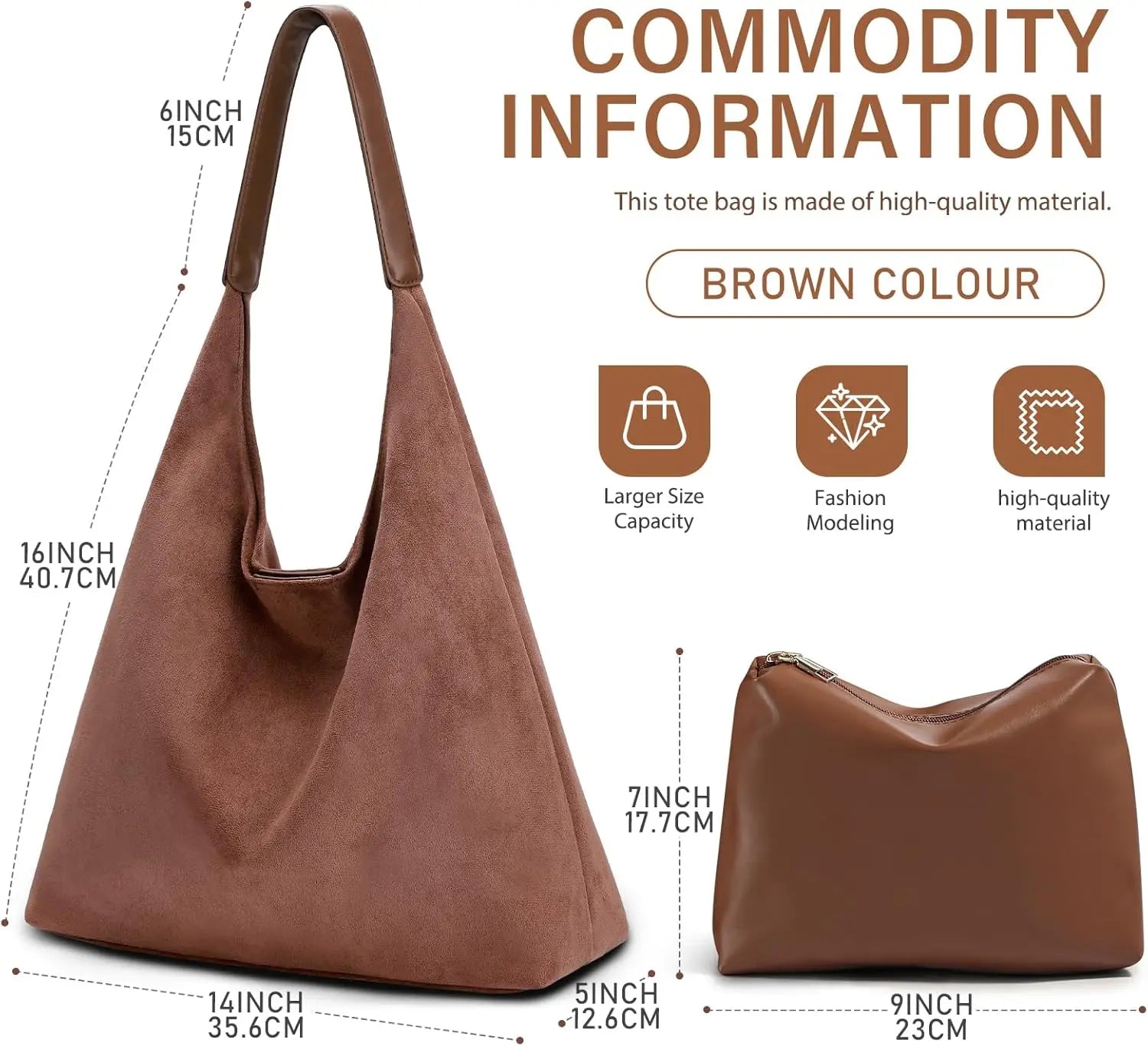 Suede Tote Bag