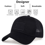 American Flag Embroidery Baseball Net Caps