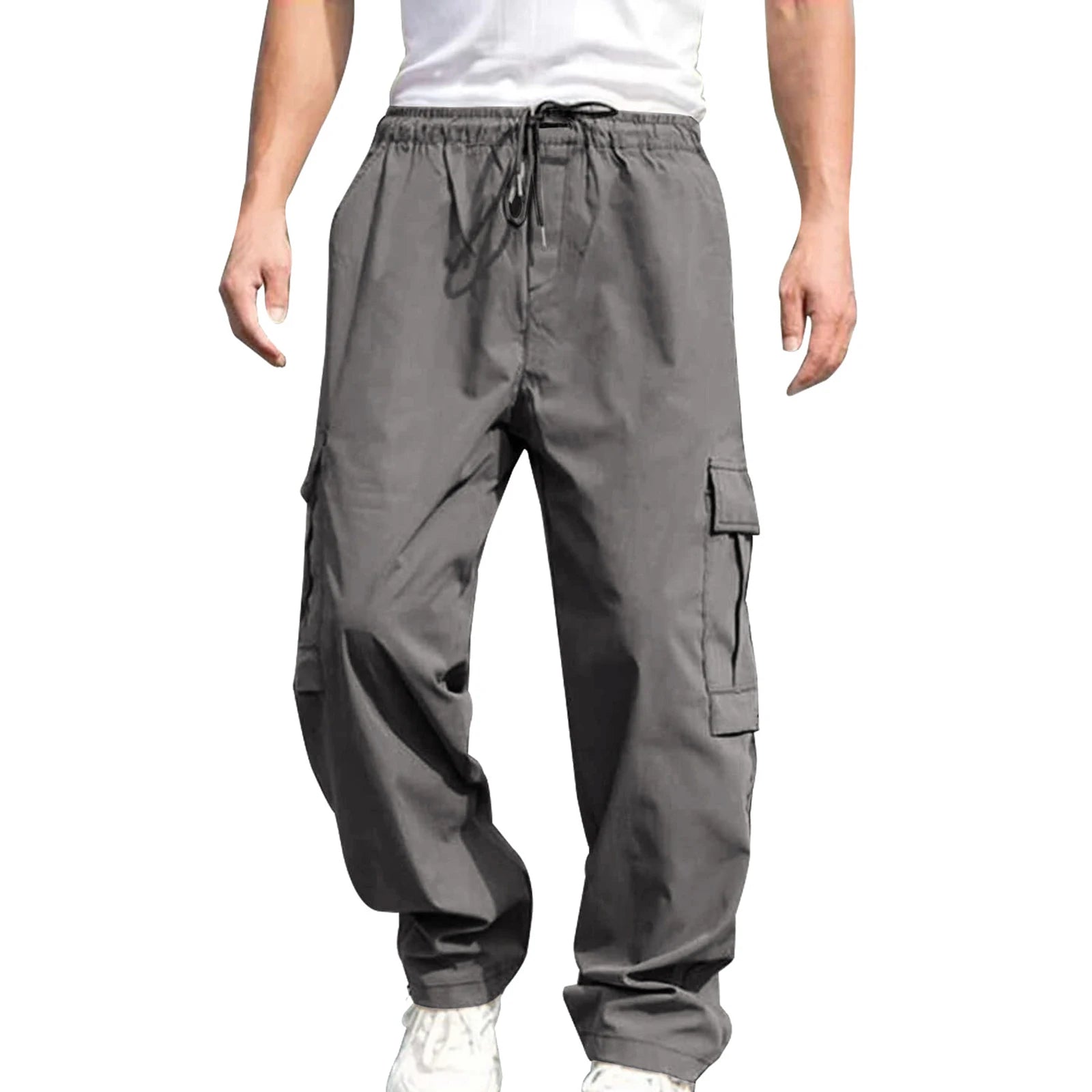 Loose Cargo Pants Drawstring Waist