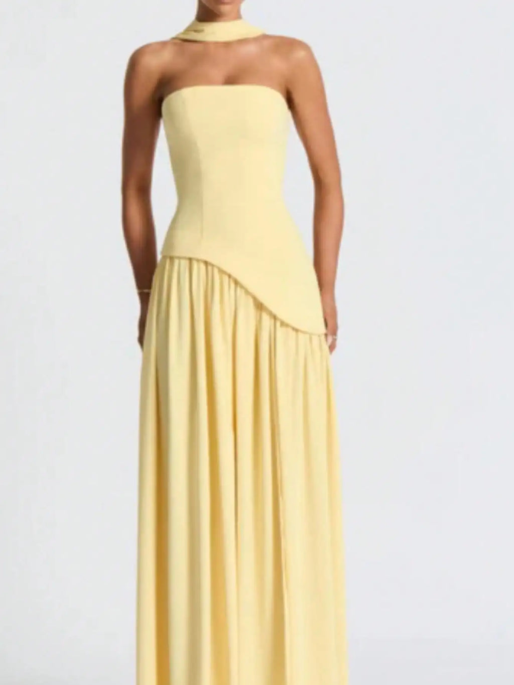 Women Fashion Sexy Solid Halter Dress