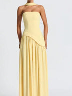 Women Fashion Sexy Solid Halter Dress