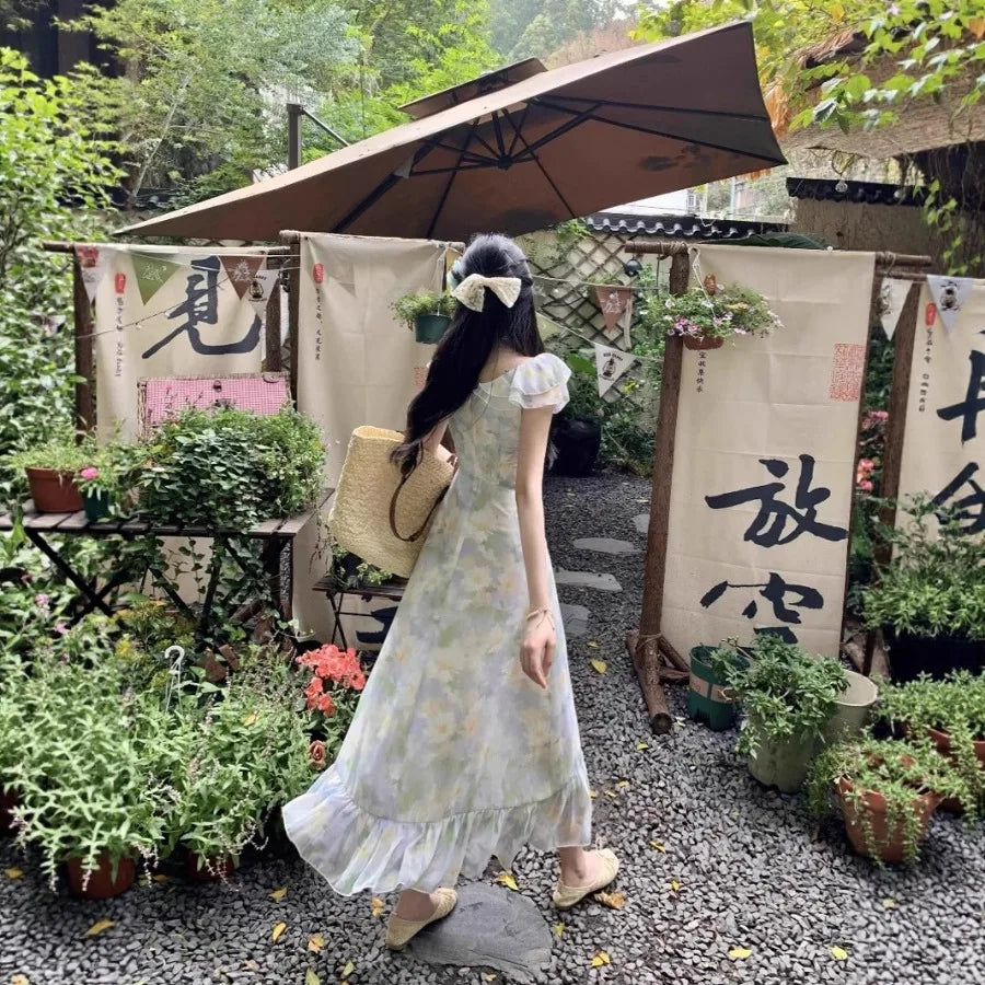 Sweet Crushed Flower Dress