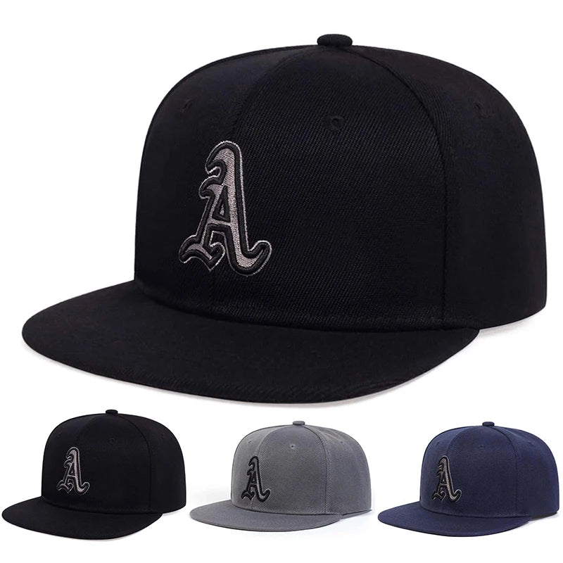 Unisex Gothic Letter A Embroidery Hats