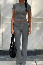 Two-piece sports leisure yoga set