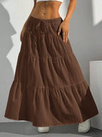 Flared Long Skirt