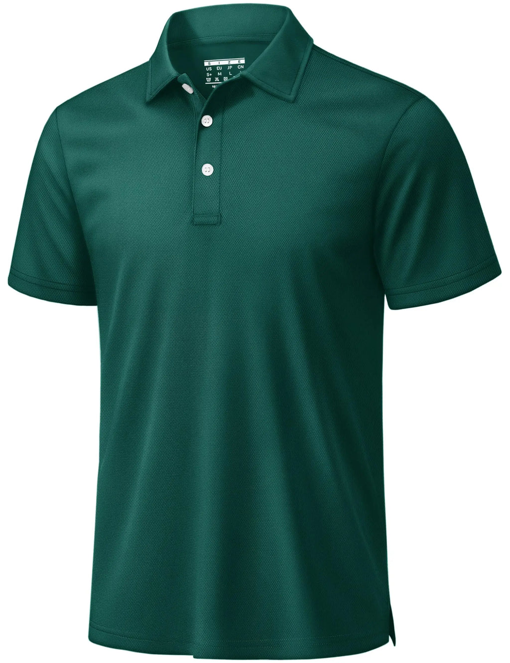 Men's 3 Buttons Polo Shirts Short Sleeve Quick Dry Golf Shirt Performance Polo with Collar Casual Work Athletic T-Shirt