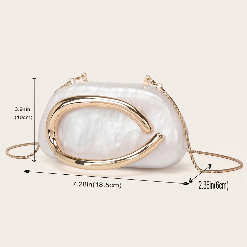 Handbag Metal Luxury Clutch